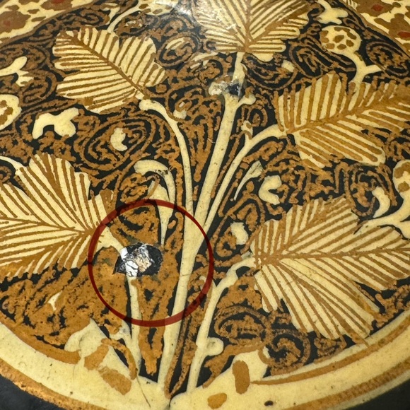 The India Craft House Kashmiri Art Paper Mache & Wood Round Trinket Box Vintage - Picture 10 of 12